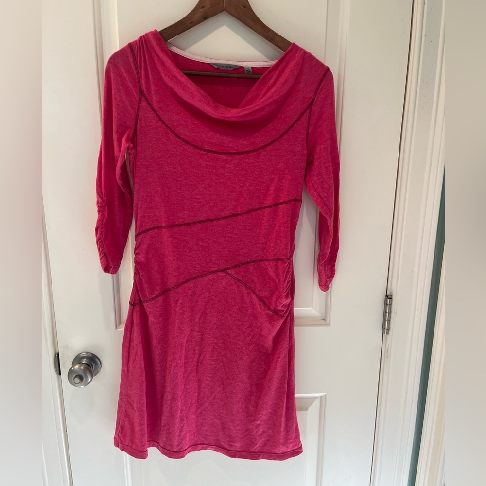 Athleta Pink Size Small Ukiah Cowl-Neck Dress